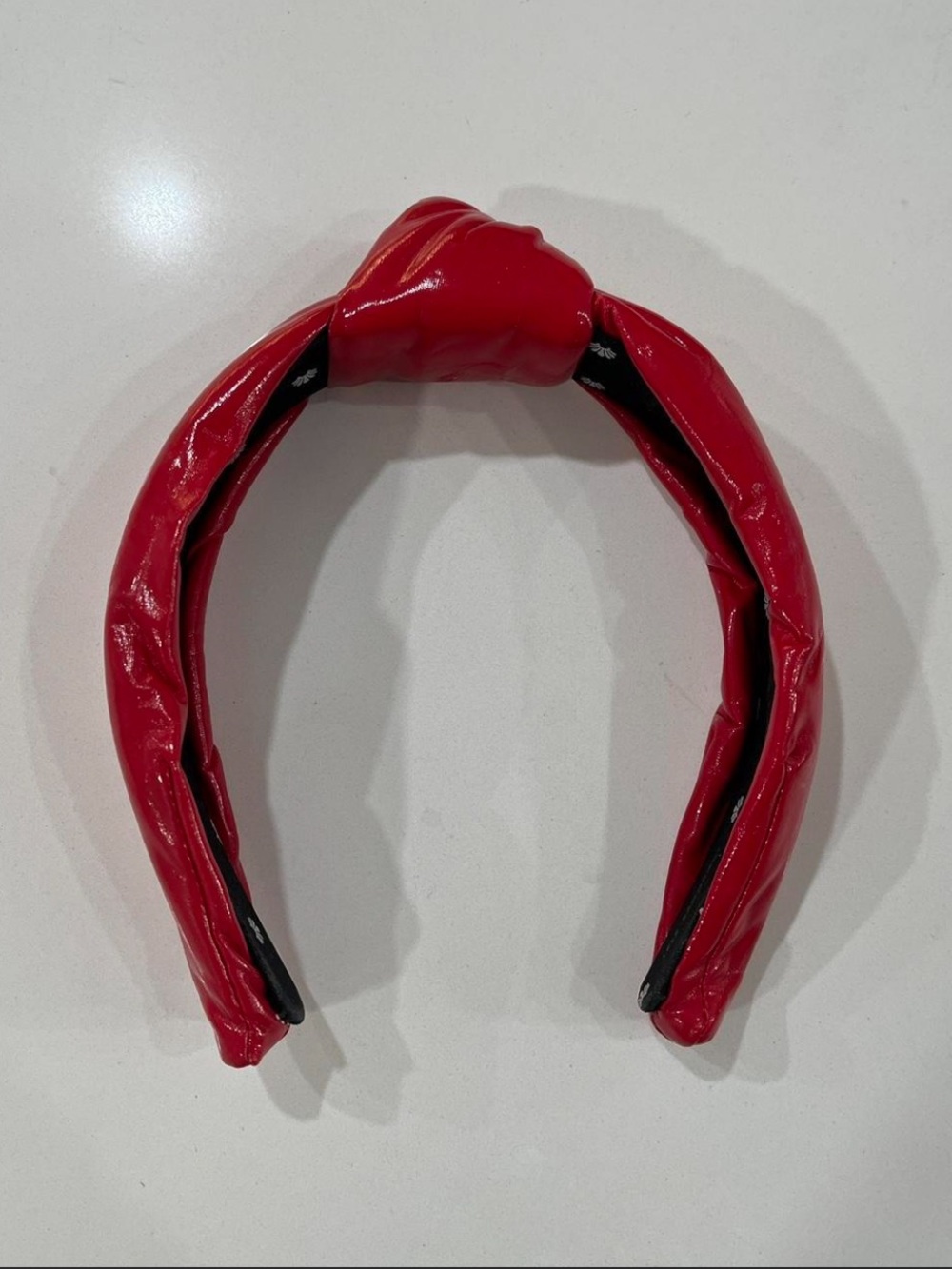 Lele Sadoughi Red Knotted Padded Headband